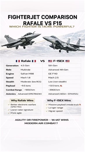 Rafale vs F-15EX, Ultimate FighterJet Showdown #Rafale #F15 #Military #Aviation #Defense #comparison
