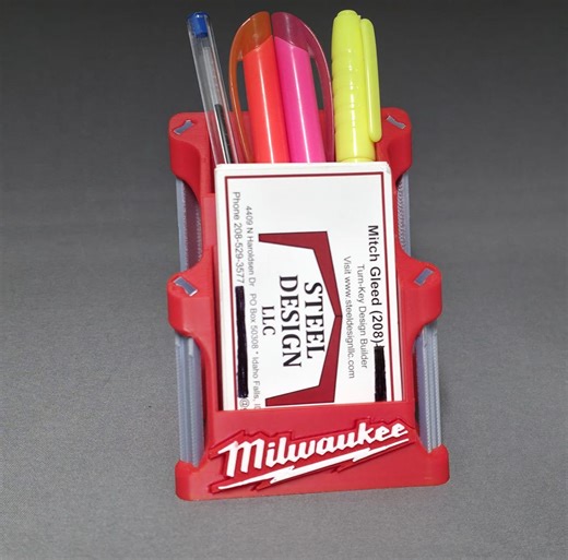 Milwaukee Business Card Holder, Desk Organizer, Packout Inspired. - Etsy