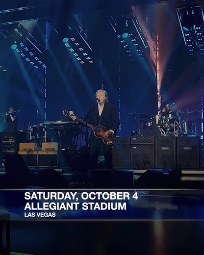 Paul McCartney returns to the stage with his “Got Back” tour, live at Allegiant Stadium in Las Vegas on Oct 4. ✨ Secure your seats today for a night of timeless music! | Paul McCartney