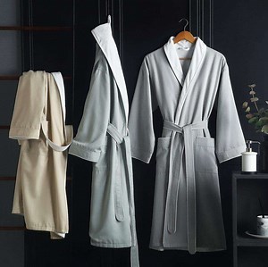 Luxury Custom Logo Comfortable Smooth Cotton Hotel Bathrobe
