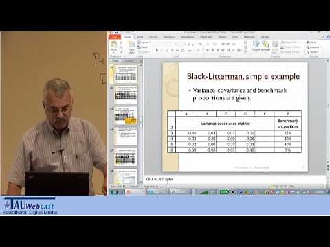 Lecture 3: Black-Litterman Model