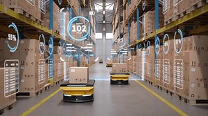Warehouse Digitization Digital Automation Agv Robots Stok Videosu (%100 Telifsiz) 3760499225 | Shutterstock