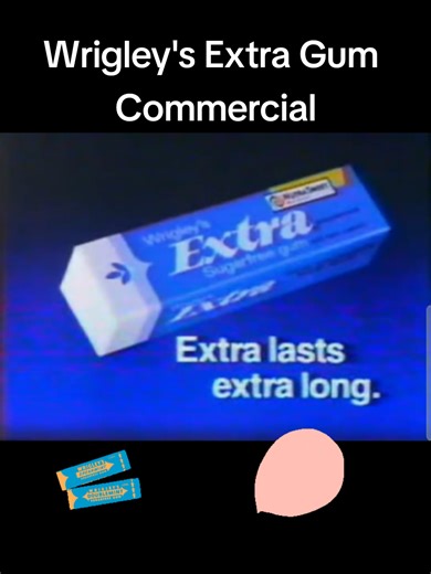 Extra flavor, extra fun. Wrigley's Extra sugar-free gum lasts an extra, extra, EXTRA long time. You have to admit it was a catchy jingle! #80scommercials #commercialjingles #80stv #extragum #80snostalgia