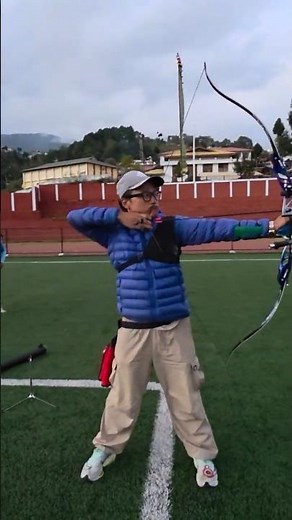 360° view of recurve archery practice
