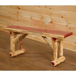 Rust Valley Red Cedar Slab Bench