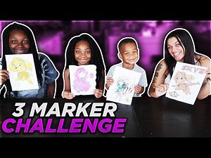 ULTIMATE 3 MARKER CHALLENGE VS. MY MOM!!!