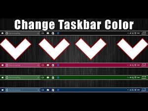 How To Change Windows 10 TaskBar Color