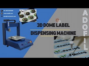 3D dome label dispensing machine| automatic epoxy sticker
