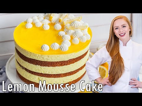 Amazing Lemon Mousse Cake Recipe!! With Lemon Cake, Lemon Curd & Zesty Lemon Mousse!!