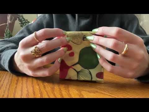 ASMR Wooden Table & Beeswax Wrap Tapping and Scratching! No Talking