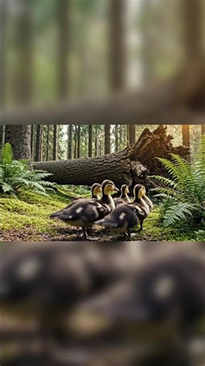 Baby Ducks Walking in Magical Forest 🌿✨ | Cute Duck Adventure in Nature