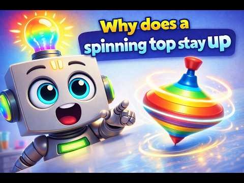 Why does a spinning top stay up?