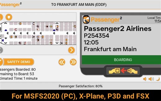 MSFS2020 最新乘客插件发布演示 Passenger2 for Flight Simulator 2020 - Trailer