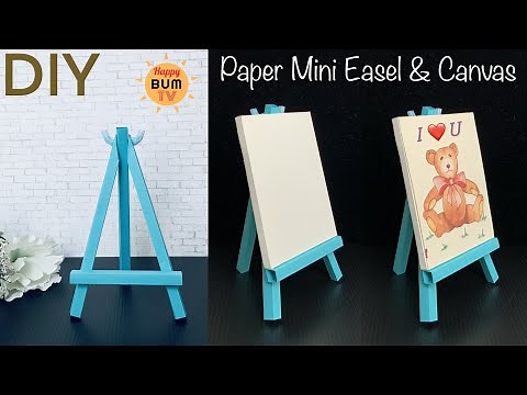 DIY PAPER GIFT IDEAS I HOW TO MAKE MINI EASEL & CANVAS WITH PAPER I TEACHERS DAY GIFT IDEAS