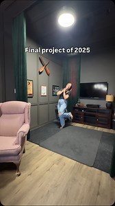 The final project of 2025. New space for my home gym right beside the home bar. Sometimes other projects interrupt others. Next year I plan to start some more and revisit some old ones too. Follow along 🫶 #2025 #homerenovation #diy Gym, workout, hidden room, speakeasy, sweat equity | April Justine Home