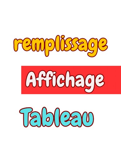 Remplissage et Affichage de Tableau : Techniques Innovantes