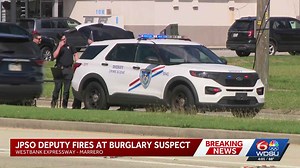 Jefferson Parish deputy fires shots after burglary suspect rams car; 2 arrested,1 sought