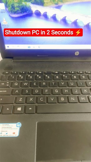 One Click Shutdown Trick 💥 | No Mouse Needed! #shorts