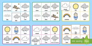 Editable Weather Bingo Game