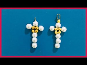 CROSS with PEARLS/ Super easy 😍