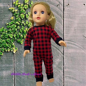 Buffalo Red and Black Plaid Pajama's; 18" Doll; Boy or Girl - Etsy