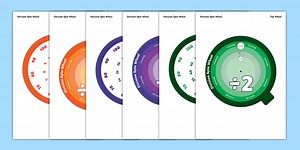 2 5 10 x Table Division Facts Spin Wheel Pack