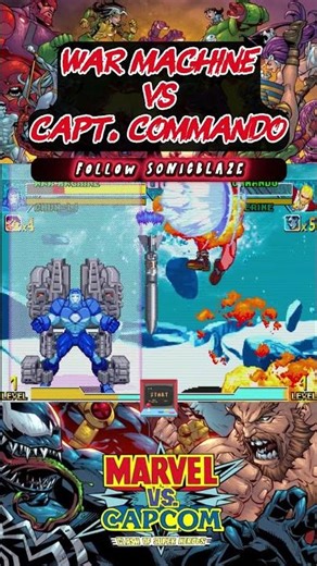 WAR MACHINE destroys CAPTAIN COMMANDO in MvC 🦾🦸‍♂️