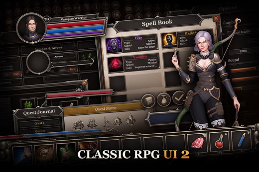 Classic RPG UI 2 | 2D GUI | Unity Asset Store