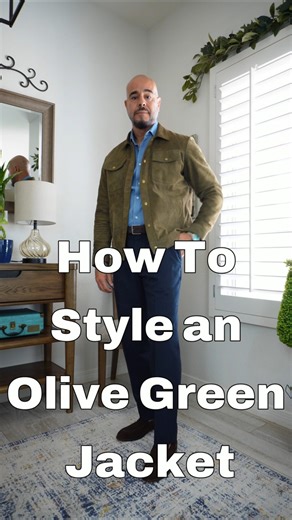 How to Style an Olive Green Trucker Jacket #mensfashion #styleafter50 #fashion #modelover50