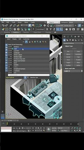 This how to use the Layer Explorer inside 3ds max to organise your work. #3dsmax #3dsmaxtutorial