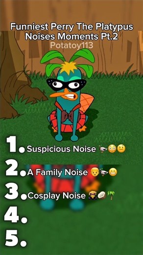 Funniest Perry the Platypus Noises Moments Pt.2 🦆🗣🕵‍♂️🤣(no.1 Perry's So Sus!! 🤨😂)