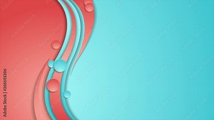 Bright abstract circles and waves minimal corporate motion background