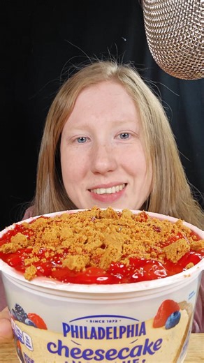 Viral Japanese Cheesecake Mukbang ASMR 🥰😍 I added Biscoff cookies and cherry pie filling to mine 😋 Would you try this? #asmr #mukbang #asmreating #japanesecheesecake #cheesecake | SongByrdASMR