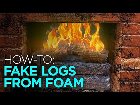 Making Fake Logs From Foam DIY