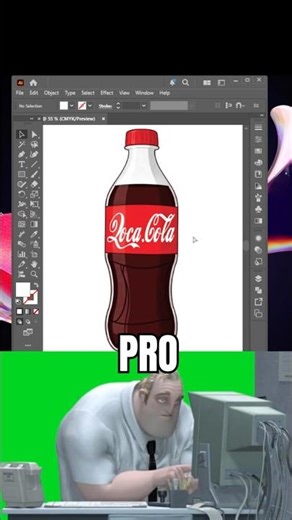 Beginner vs Pro Artist. Adobe Illustrator 2026 #design #shorts