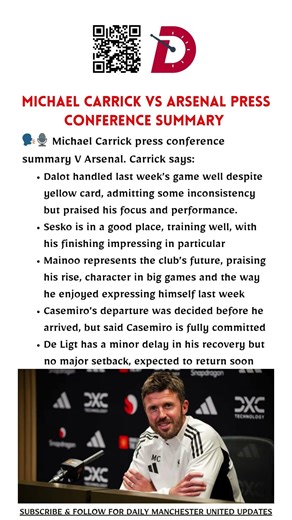 Michael Carrick Vs Arsenal press conference summary | #manutd #mufc