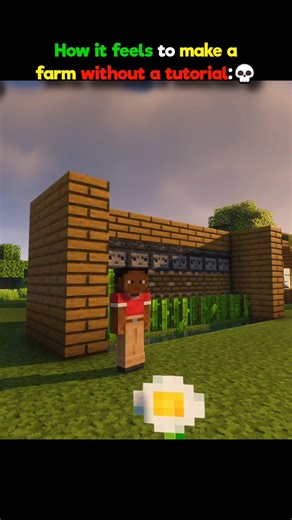 Minecraft How it feels to make a farm without a tutorial:💀#minecraft #minecraftshorts