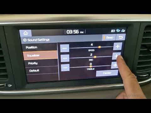 How to adjust sound settings in Kia Sportage