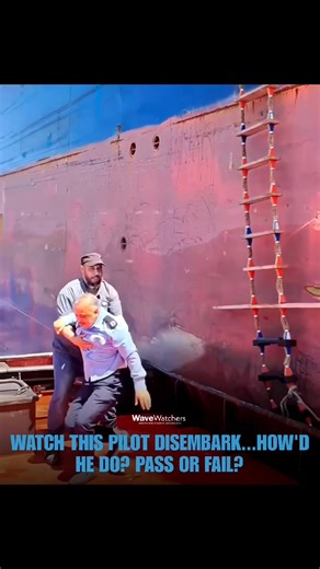 Watch this pilot disembark ..How'd he do? Pass or Fail? Disembarking safely is a critical skill for maritime pilots, who board and guide vessels through challenging waterways like ports, narrow channels, and restricted areas. Even small missteps during transfer can pose significant risks to the pilot, crew, and vessel operations. Key things to look for: proper use of personal protective equipment (PPE), stable movement on gangways or pilot ladders, clear communication with the ship's bridge and 