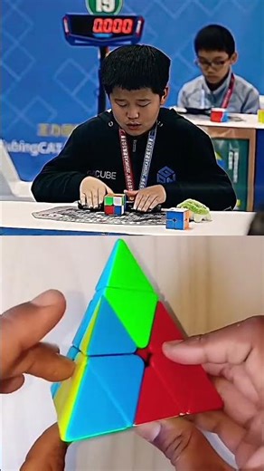 0.39 mini second Pyramid cube solve 💯😱💯