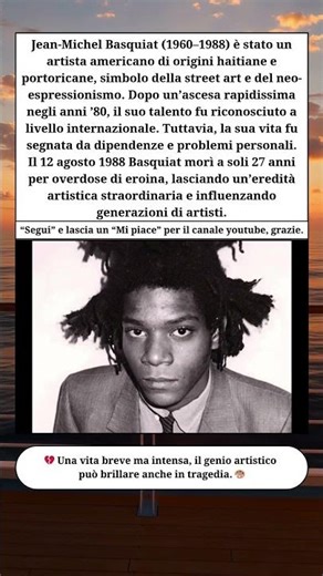 🌑 La tragica scomparsa di Jean-Michel Basquiat