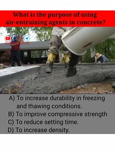 What is the purpose of using air-entraining agents in concrete? #civil_engineers_07 #concrete #civilengineering #civilengineer | Civil Engineers 07