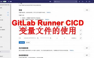 GitLab Runner CICD 变量文件的使用