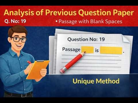 Previous Question Paper | QP. No.19 | Passage with Blank Spaces