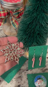 Snow globe pin $16 Snowflake pin/pendant $16 Earrings $13 | Beth Dickerson