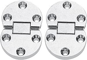 Table Flip Hinge, 4Pcs Folding Flip Top Hinge, Zinc Alloy Door Flap Hinge for Cabinet Hardware Accessory Silver (2.1 * 1.4 * 0.3in)