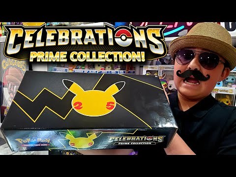NEW POKEMON CARDS CELEBRATIONS PRIME COLLECTION UNBOXING! Is This Amazon Exclusive Box Worth Buying?