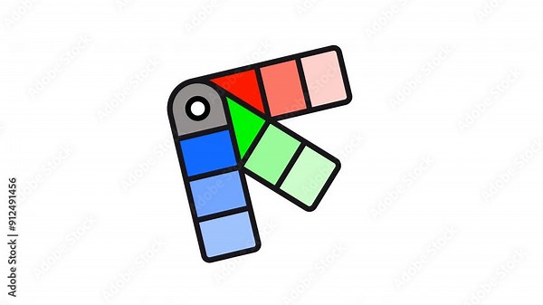 motion icon Color palette with red, green, blue, and light blue shades.