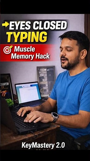 Eyes Closed Typing Challenge 😲 | Muscle Memory Hack for Fast Typing | KeyMastery 2.0 | Ashish Sir