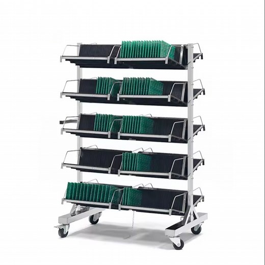 [Hot Item] Antistatic SMT ESD PCB Storage Trolley Cart SMT PCB Placement Rack